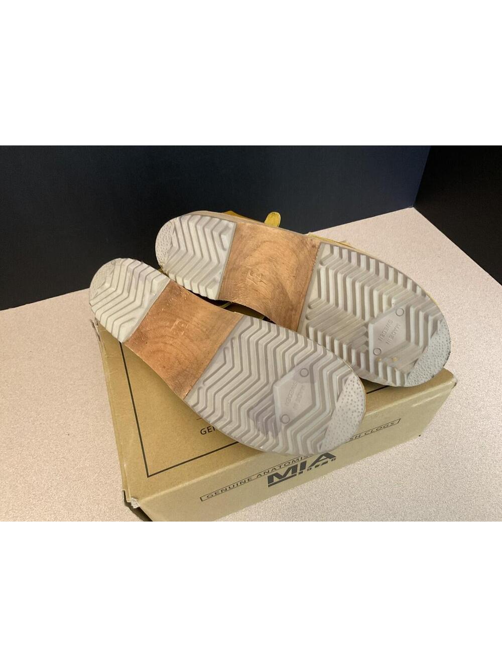 New! Womens MIA Sofia Closed Toe Mustard Leather Clog Sandals. Size 37-US 7. - Picture 7 of 9